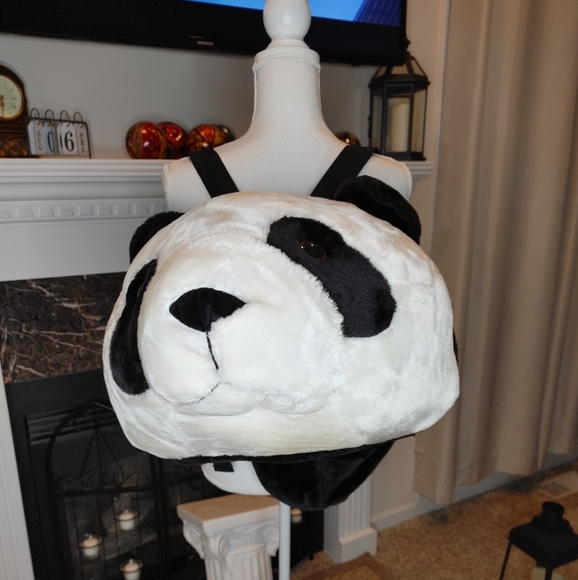 Extra Large Panda Bear Head Backpack 15.75" - Picture 3 of 9